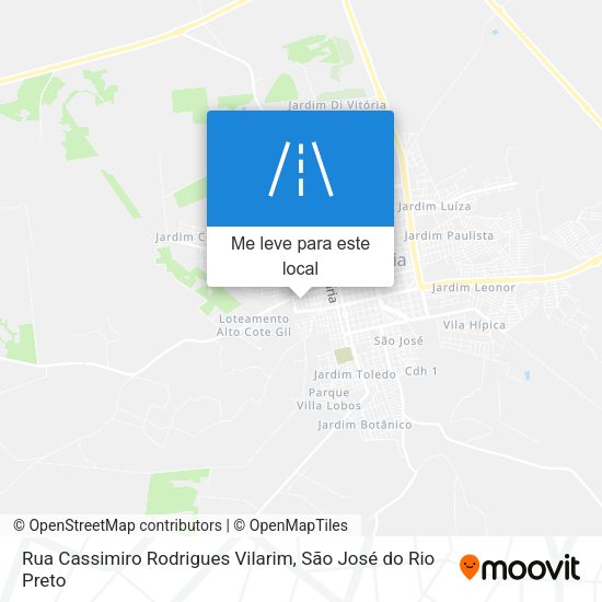 Rua Cassimiro Rodrigues Vilarim mapa