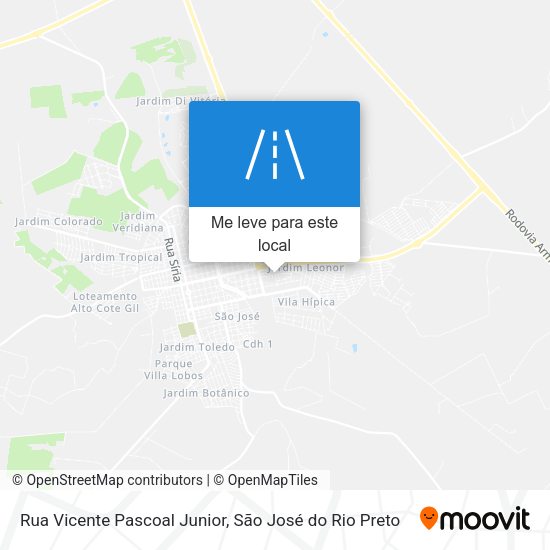 Rua Vicente Pascoal Junior mapa