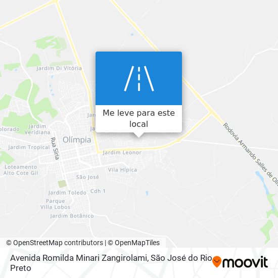 Avenida Romilda Minari Zangirolami mapa