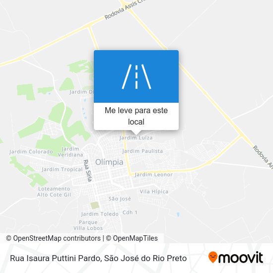 Rua Isaura Puttini Pardo mapa