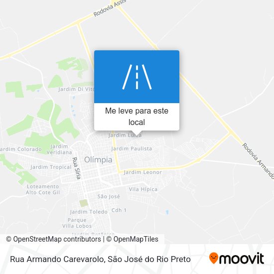 Rua Armando Carevarolo mapa