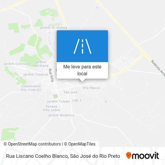 Rua Liscano Coelho Blanco mapa