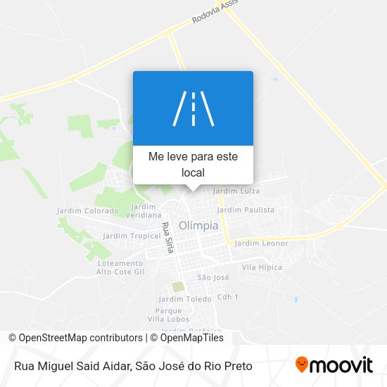 Rua Miguel Said Aidar mapa