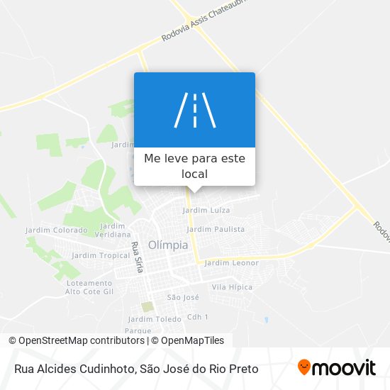 Rua Alcides Cudinhoto mapa
