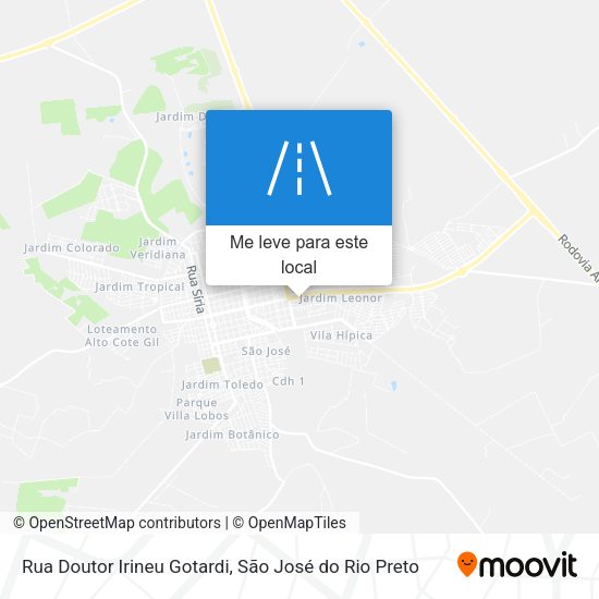 Rua Doutor Irineu Gotardi mapa