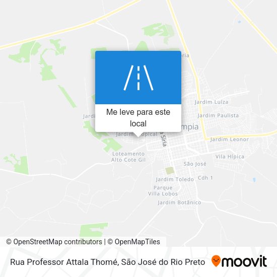 Rua Professor Attala Thomé mapa
