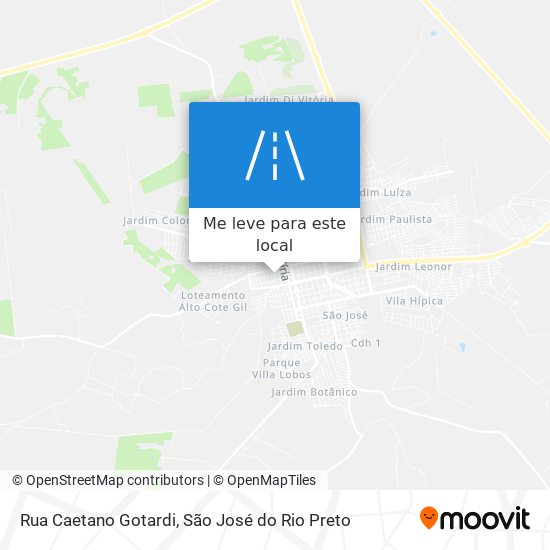 Rua Caetano Gotardi mapa