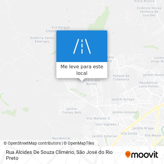 Rua Alcides De Souza Climério mapa