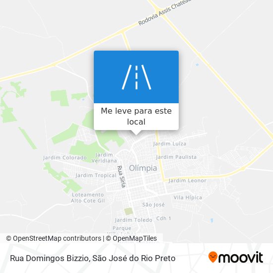 Rua Domingos Bizzio mapa
