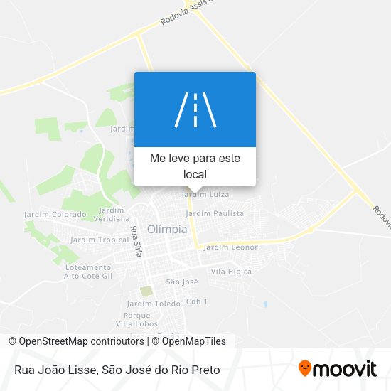Rua João Lisse mapa