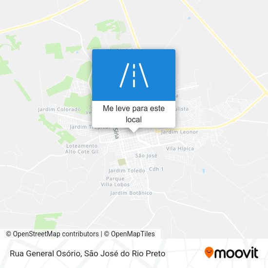 Rua General Osório mapa