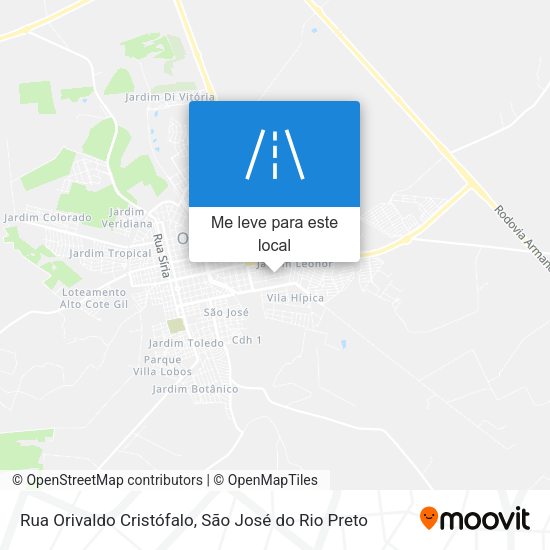 Rua Orivaldo Cristófalo mapa