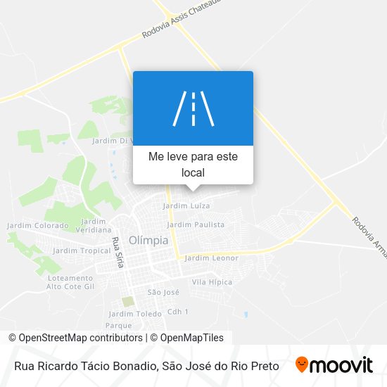 Rua Ricardo Tácio Bonadio mapa
