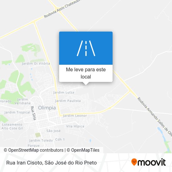 Rua Iran Cisoto mapa