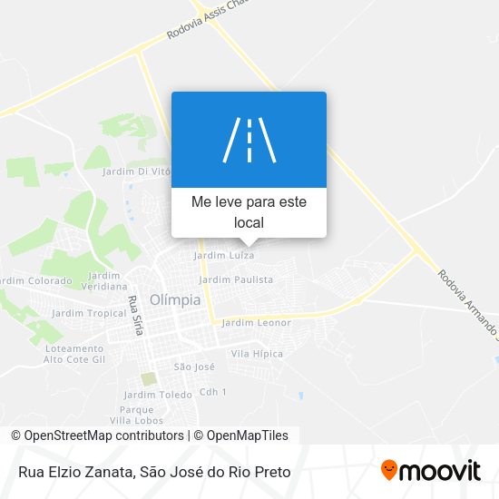 Rua Elzio Zanata mapa