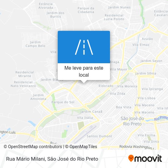 Rua Mário Milani mapa