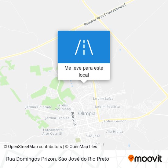 Rua Domingos Prizon mapa
