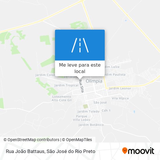 Rua João Battaus mapa