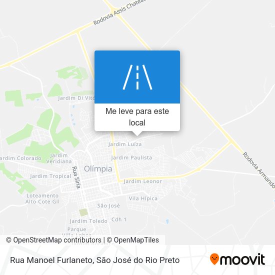 Rua Manoel Furlaneto mapa