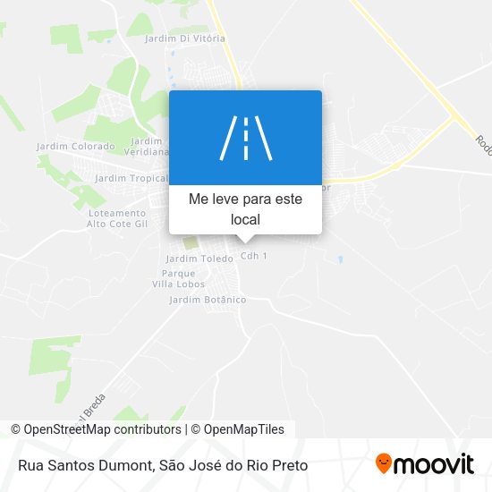 Rua Santos Dumont mapa
