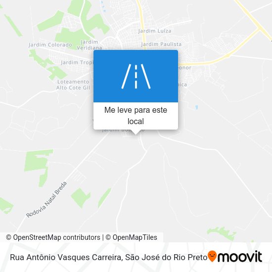 Rua Antônio Vasques Carreira mapa