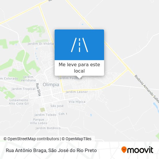 Rua Antônio Braga mapa