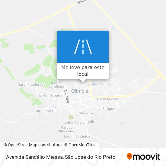 Avenida Sandálio Miessa mapa