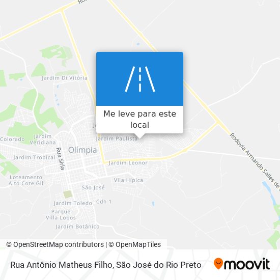 Rua Antônio Matheus Filho mapa