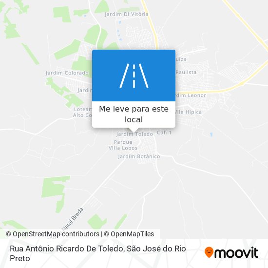 Rua Antônio Ricardo De Toledo mapa