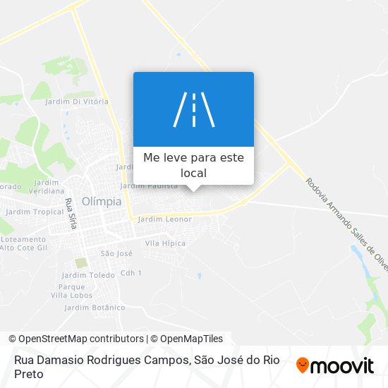 Rua Damasio Rodrigues Campos mapa