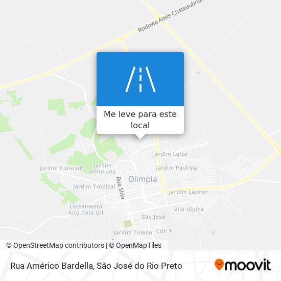 Rua Américo Bardella mapa