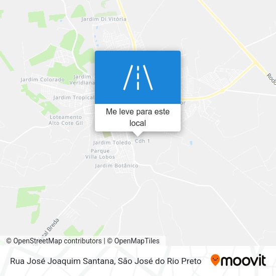 Rua José Joaquim Santana mapa