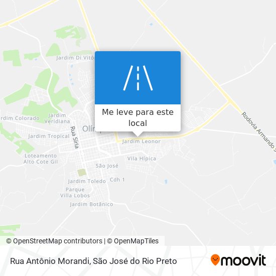 Rua Antônio Morandi mapa
