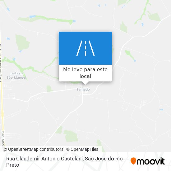Rua Claudemir Antônio Castelani mapa