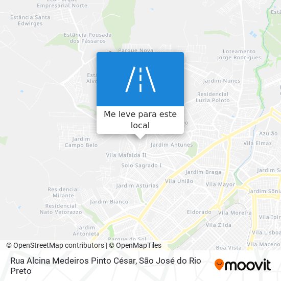 Rua Alcina Medeiros Pinto César mapa