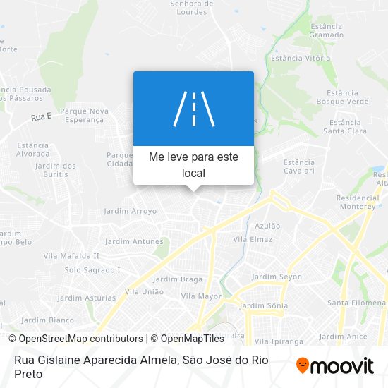 Rua Gislaine Aparecida Almela mapa