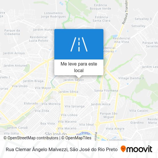 Rua Clemar Ângelo Malvezzi mapa