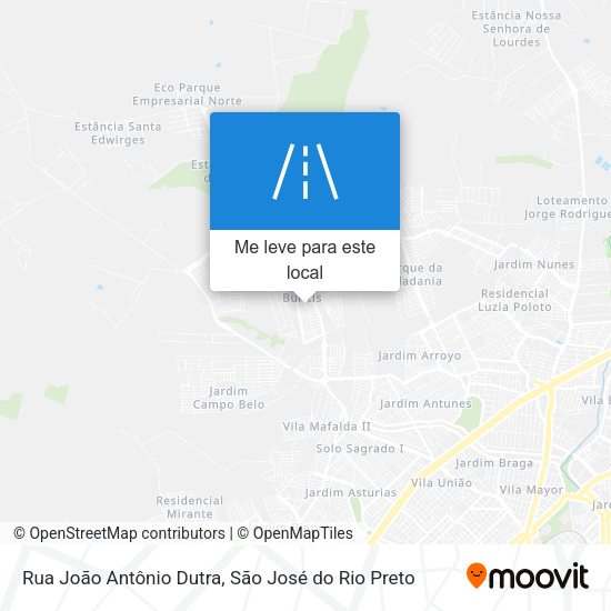 Rua João Antônio Dutra mapa