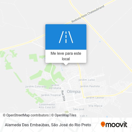 Alameda Das Embaúbas mapa