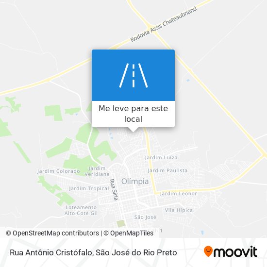 Rua Antônio Cristófalo mapa