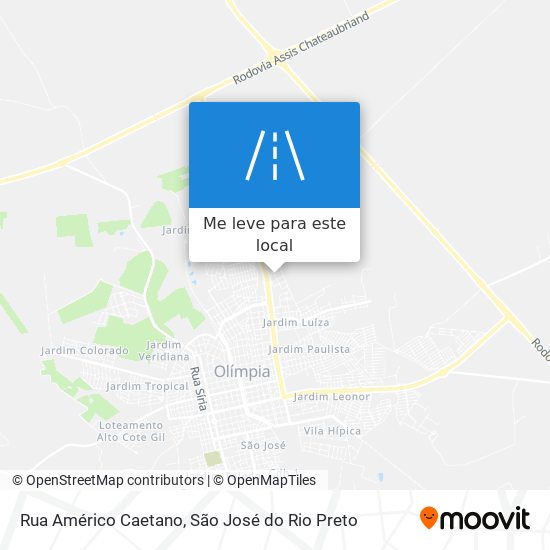 Rua Américo Caetano mapa