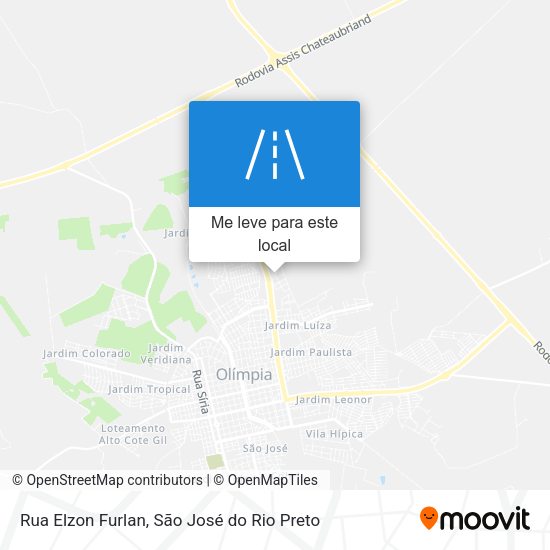 Rua Elzon Furlan mapa