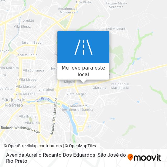 Avenida Aurélio Recanto Dos Eduardos mapa