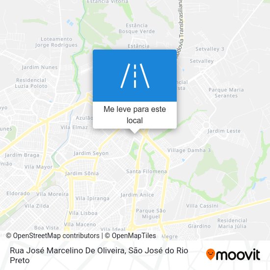 Rua José Marcelino De Oliveira mapa