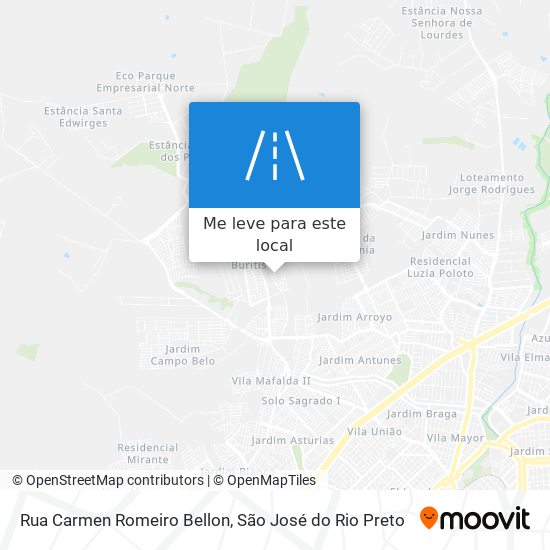 Rua Carmen Romeiro Bellon mapa