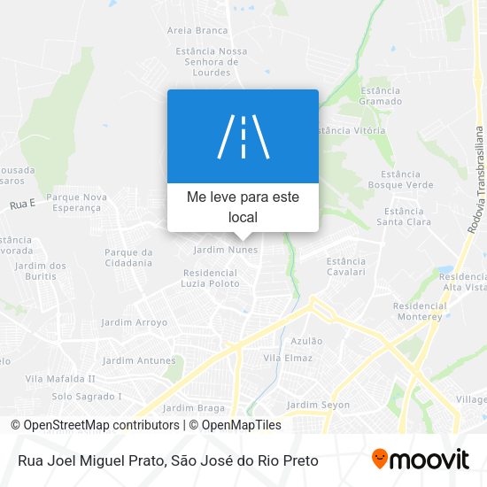 Rua Joel Miguel Prato mapa