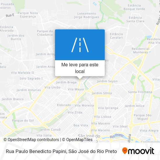 Rua Paulo Benedicto Papini mapa