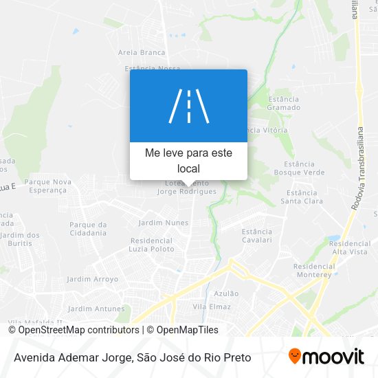 Avenida Ademar Jorge mapa