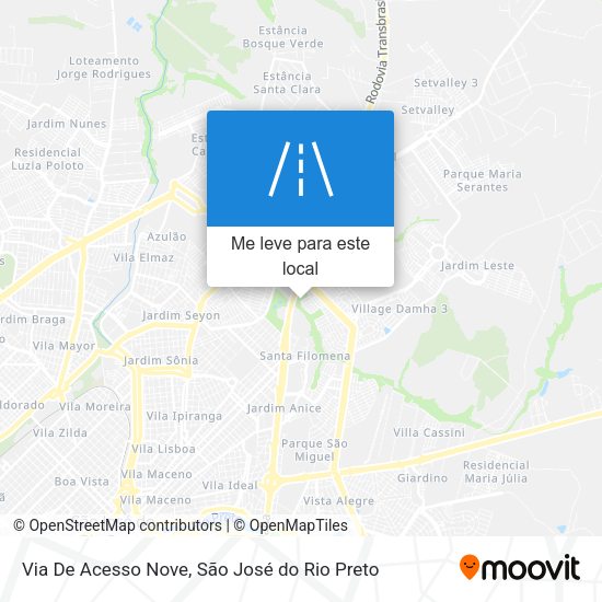 Via De Acesso Nove mapa