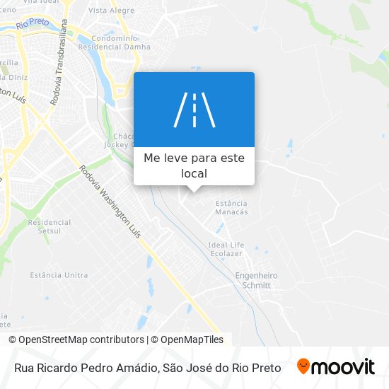 Rua Ricardo Pedro Amádio mapa